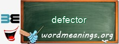 WordMeaning blackboard for defector